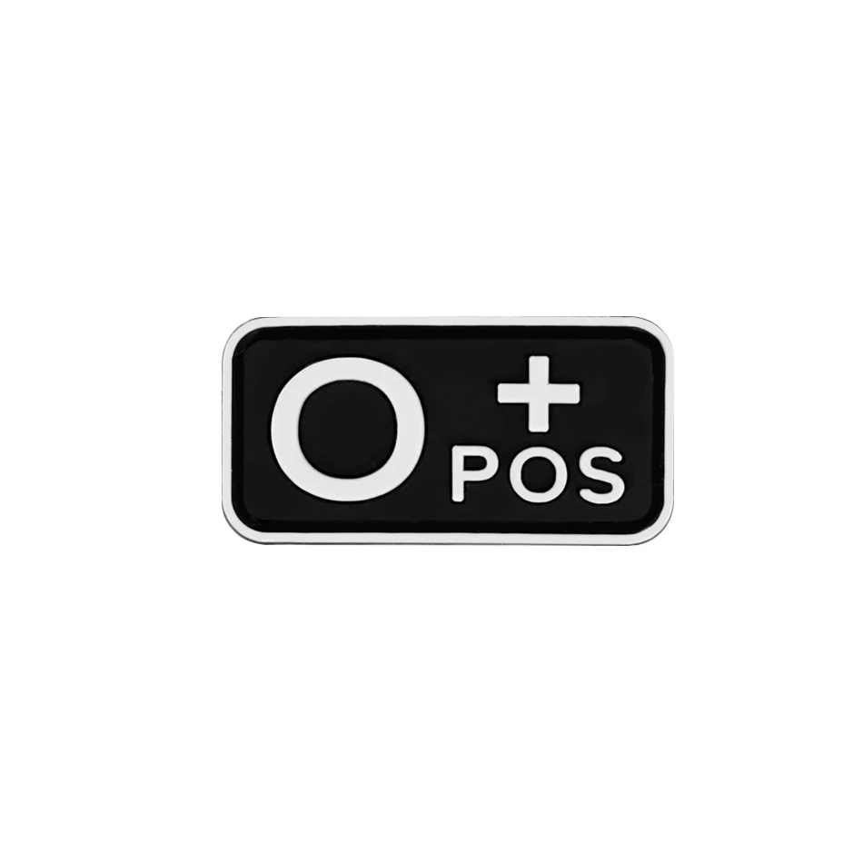 46 3D ПВХ A+ B+ AB+ O+ Положительный POS A-B-AB-O-отрицательный NEG Тип крови группа патч тактический боевой патчи военные резиновые значки - Цвет: 46