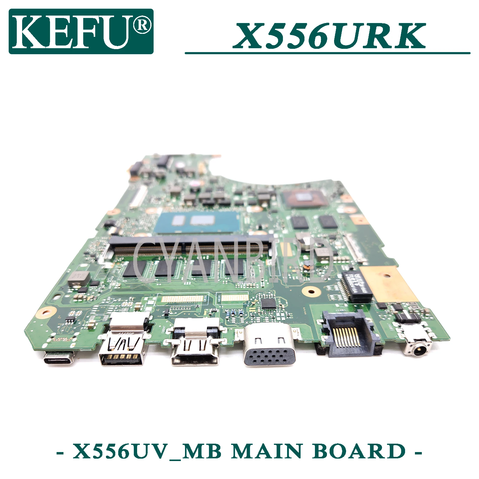 

KEFU X556UV original mainboard for ASUS X556URK X556UR X556U with 4GB-RAM I5-7200U GT930MX Laptop motherboard
