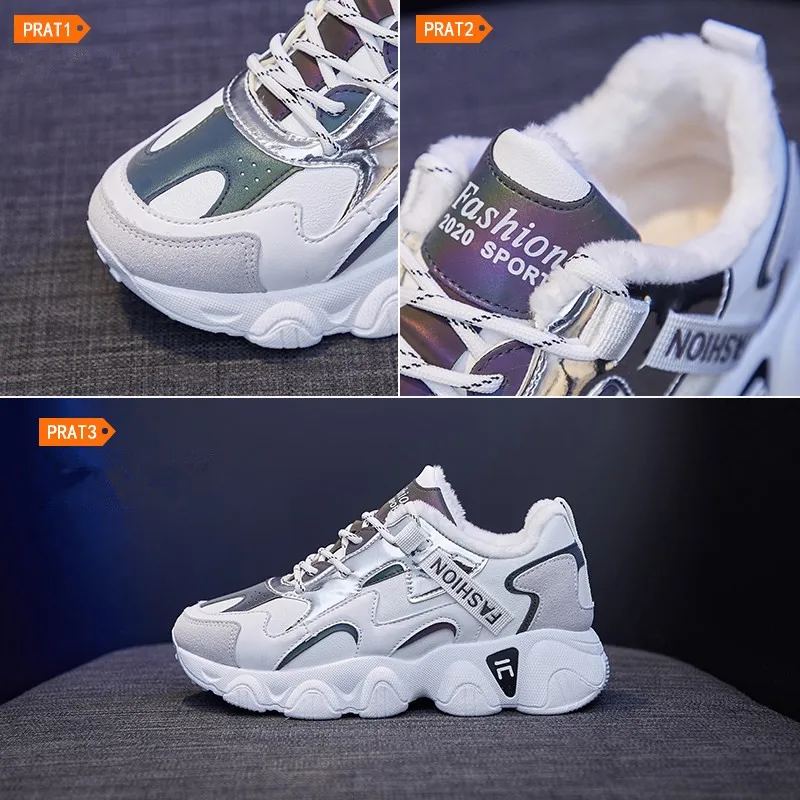 

2021 Fashion Women's Autumn and Winter Sports Shoes Vulcanized Comfort Increase Soft Plush Casual Shoes Chunky Women's Shoes