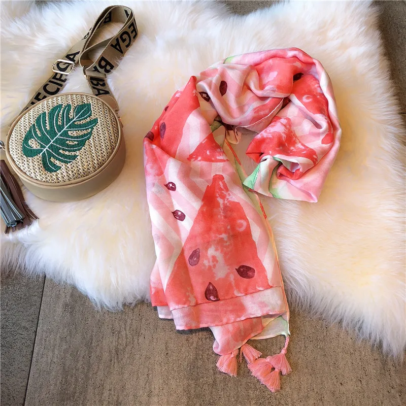 

Women's Scarves Summer sun protection long shawl Thin scarf Air conditioning towel Beach towel Cotton linen scarf Spring