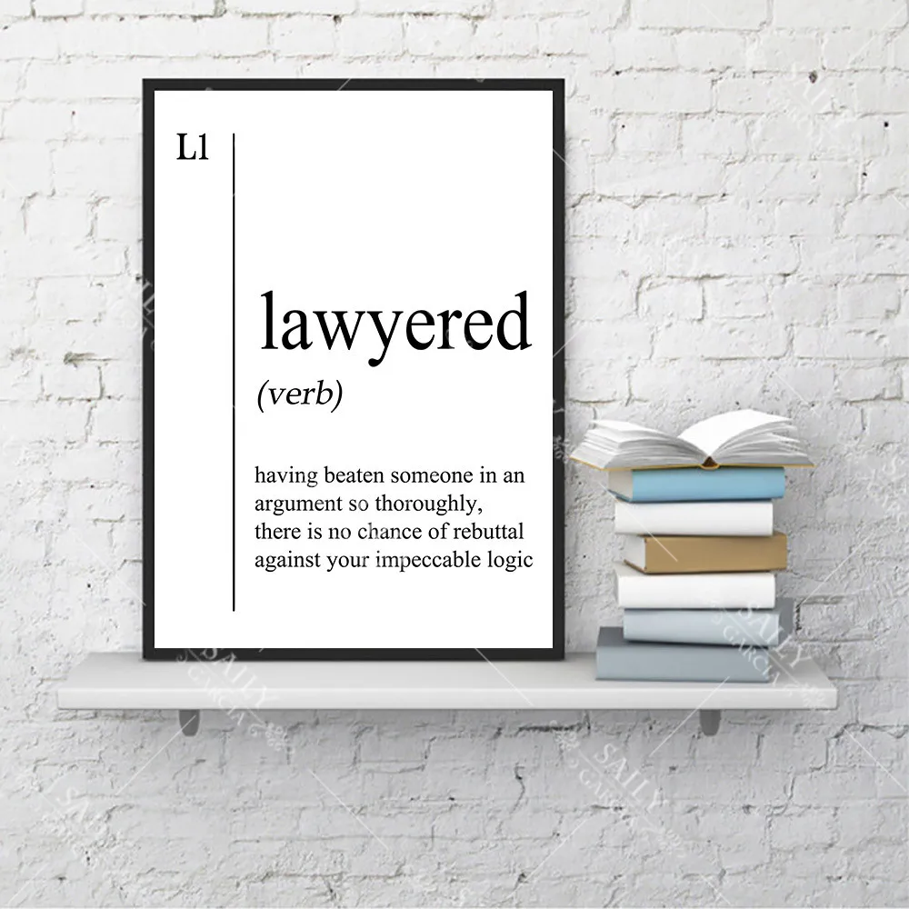 

Lawyered Black And White Posters Minimalist Canvas Painting Wall Art Nordic Poster Wall Pictures For Law Firm Office Decoration