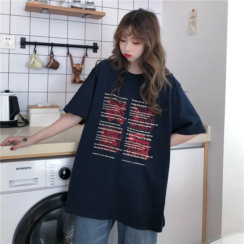 

European Goods Internet Celebrity Early Spring Ins Short-Sleeved T-shirt Women's Loose 2019 Western Style Shirt Fashion Half
