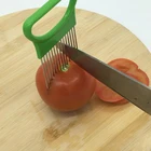Кухня крепления инструменты анти-резка ручные режущие инструменты томат овощи лук держатель ручной легкая овощерезка Кухня безопасный