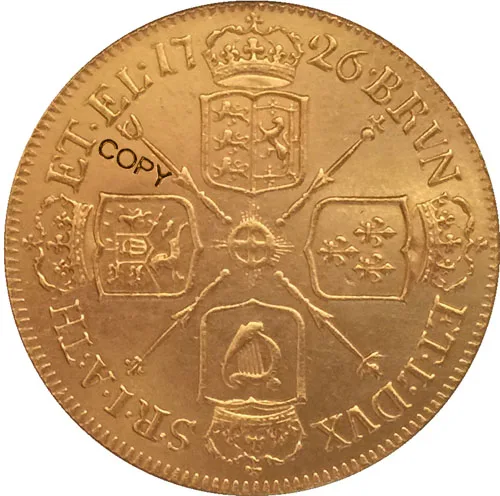 Позолоченные монеты 24 К 1726 Великобритания 1 копия Guinea - George I | Дом и сад