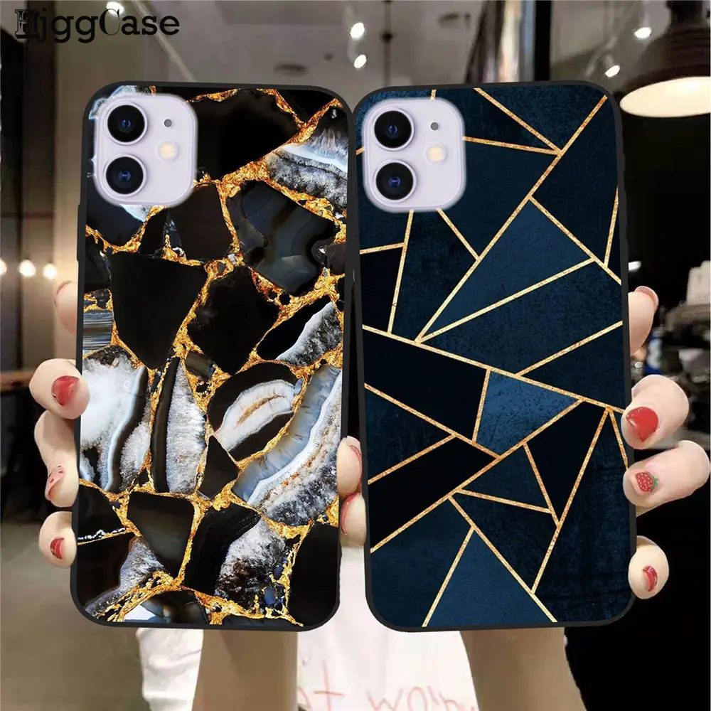 Мраморный чехол для iPhone 12 Mini 11 Pro X XR Xs Max роскошный мягкий телефона из ТПУ 6 6s 7 8 Plus