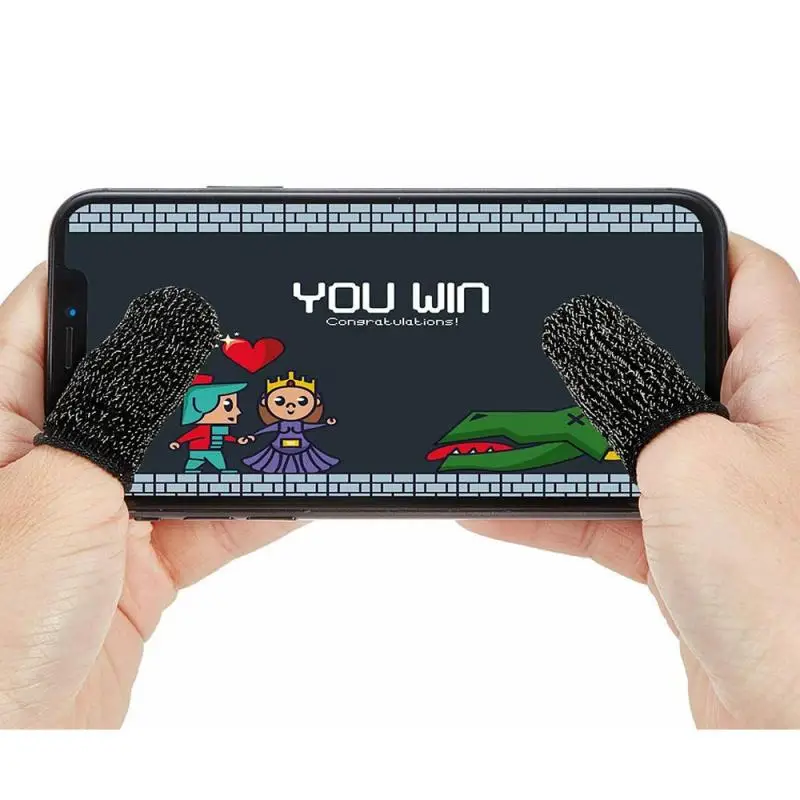 Mobile Finger Gloves Sleeve Breathable Fingertips For Games Anti-Sweat Touch Screen Cots Cover Phone Gaming Thumb Sleeves | Электроника