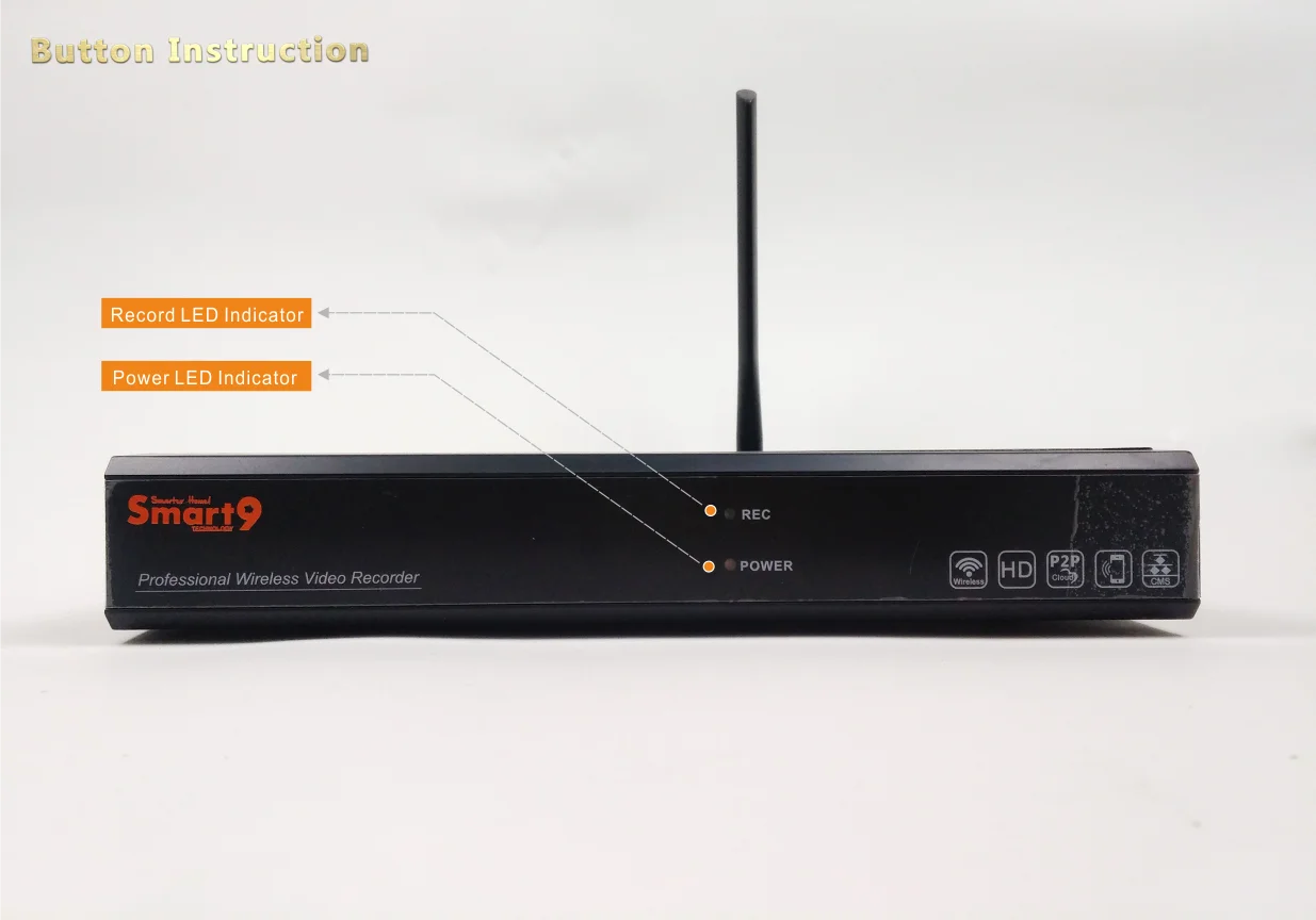 Smart9 Full HD 1080P 4CH беспроводной H.265 NVR комплект, приложение удаленного просмотра системы видеонаблюдения
