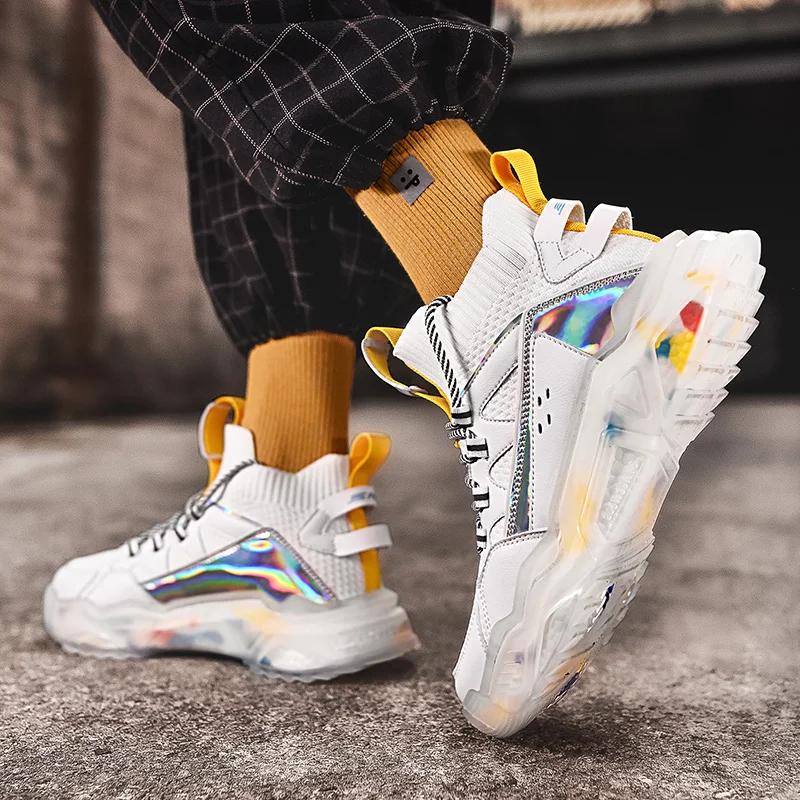 

2021 Autumn Mesh Men Shoes Breathable White Mens Sneakers Trendy Lace-Up Lightweight Black Walking Man Tennis Shoe Travel shoes