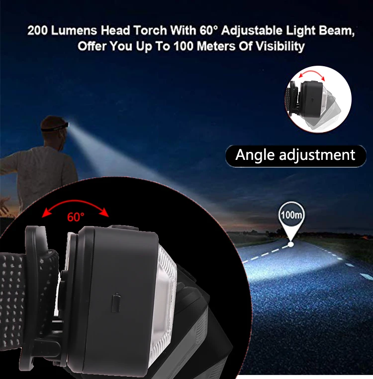 Светодиодный налобный фонарь лм фонарик перезаряжаемый s XPE светодиодный + 2 * COB