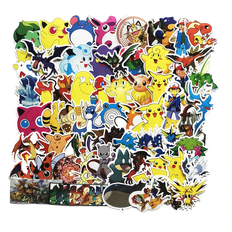 Takara Tomy 62 шт./пакет игры "Покемон го" Стикеры s Водонепроницаемый наклейка на чемодан для путешествий коробка Стикеры s Меч Щит игровые аксессуары