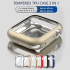 Матовый тонкий чехол для часов Apple Watch, чехол для 6 SE, 5, 4, 3, 2, 1, 42 мм, 38 мм, мягкая прозрачная защитная пленка из ТПУ для IWatch 4, 3, 44 мм, 40 мм