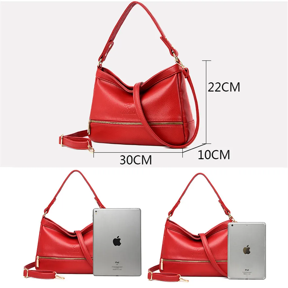 Высококачественные Женские сумки из мягкой кожи через плечо для женщин модная