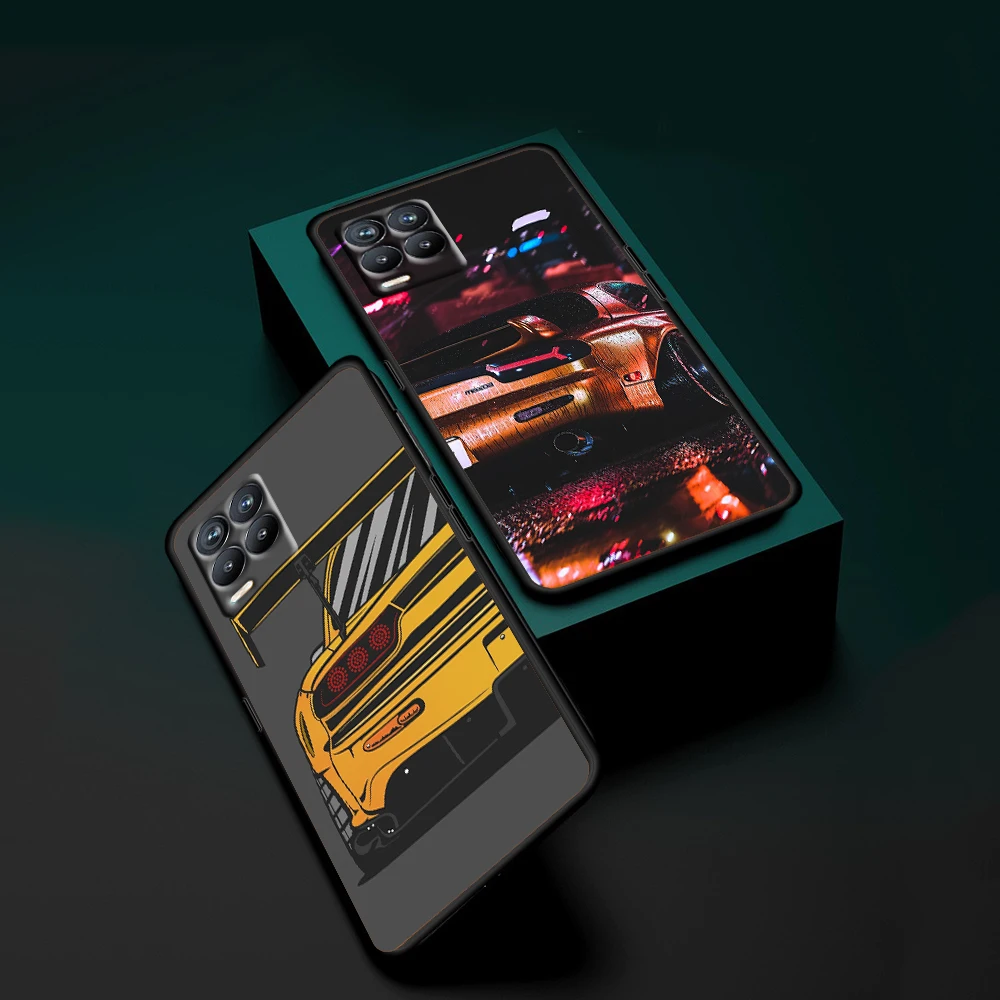 jdm sports car cool for oppo realme narzo 30 20 8 8i 7 6 5 3 2 pro global 5g soft silicone black phone case cover free global shipping