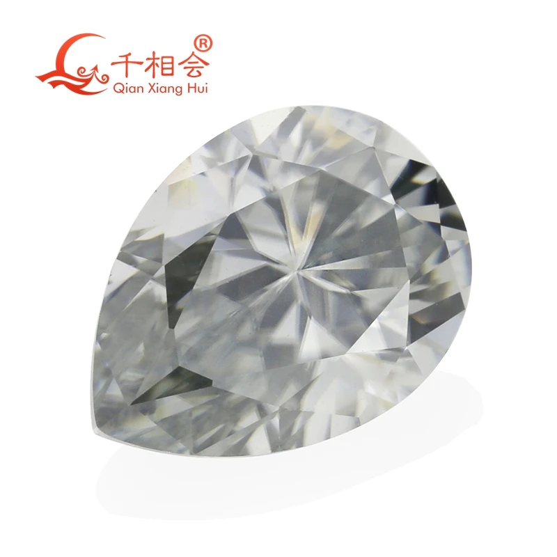 Серый цветной грушевидный материал муассаниты свободный камень от qianxianghui |