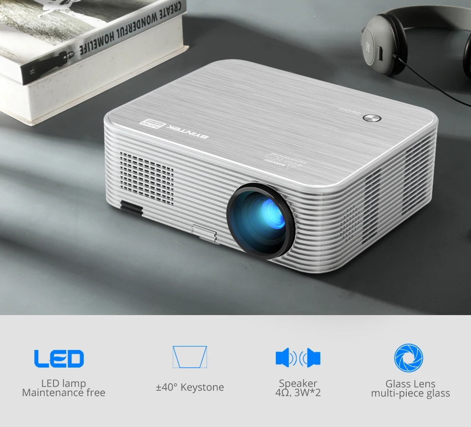 BYINTEK MOON K15 Full HD 1080P Android wifi светодиодный 1920x1080 lcd видео проектор для Iphone смартфонов