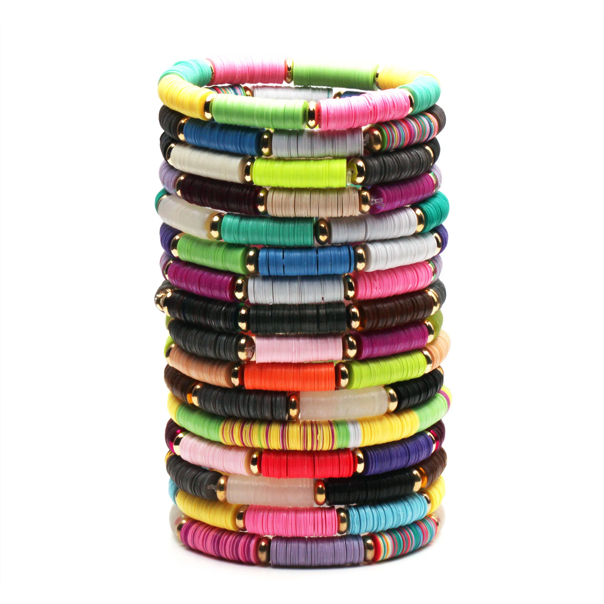 Женский и мужской Эластичный браслет в этническом стиле с блестками