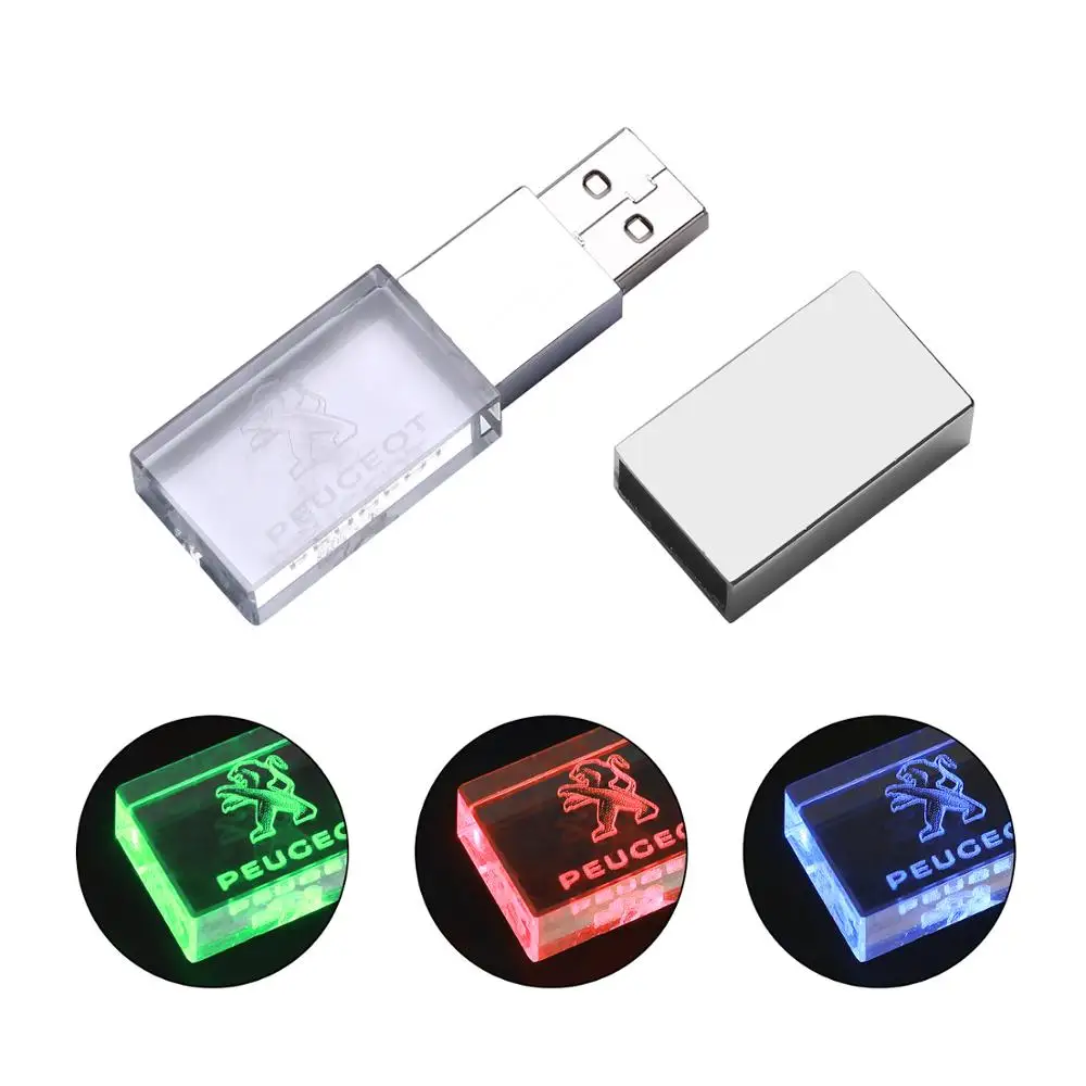 JASTER Peugeot crystal metal USB флешка Флешка 4 ГБ 8 16 32 64 Гб 128 Внешняя карта памяти u диск|USB