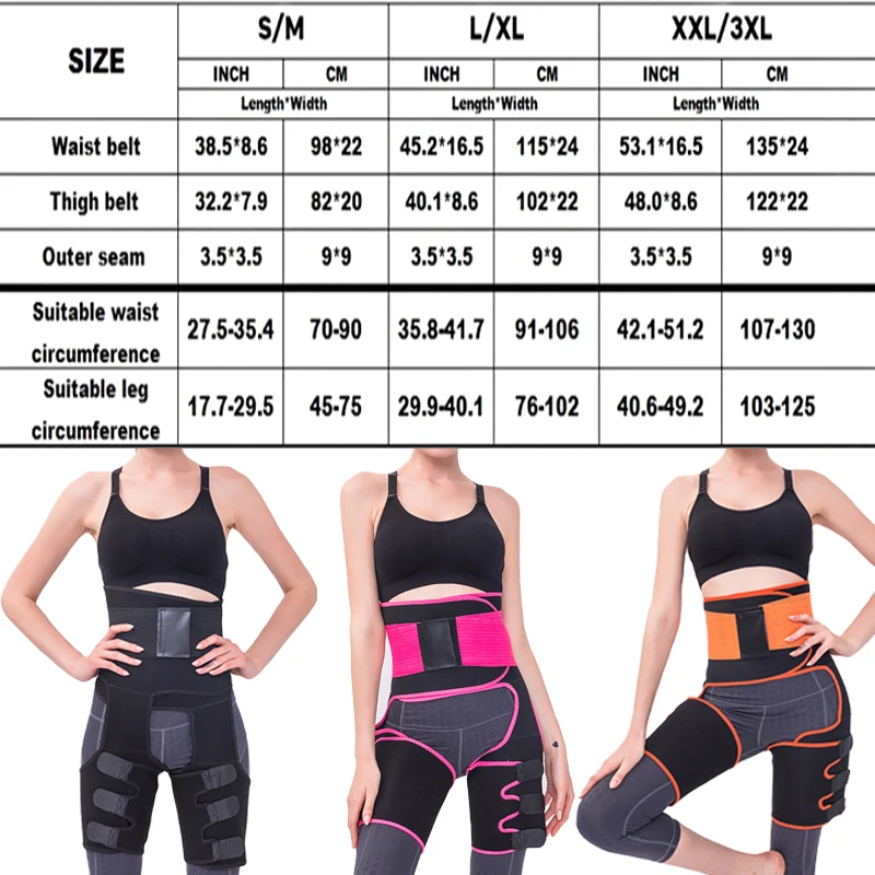Neoprene Waist Trainer Sweat Slim Thigh Trimmer Leg Shaper Slimming Belt Shapewear For Weight Loss Body | Женская одежда