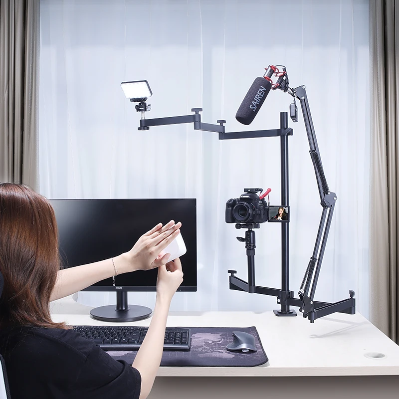 Стрела для прямой трансляции Ulanzi Гибкий Настольный кронштейн камеры зажим