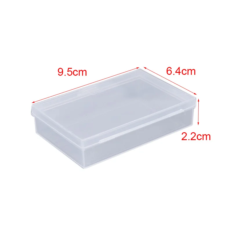 

2pcs poker box rectangular plastic box transparent game card set box hardware parts PP storage box