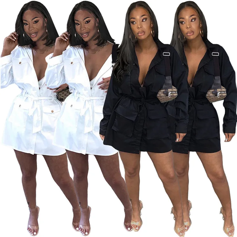 Женская Повседневная ветровка на молнии с карманами | одежда