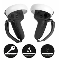 1 pair controller protective cover with strap handle grip for oculus quest 2 vr kit protective case handle grip