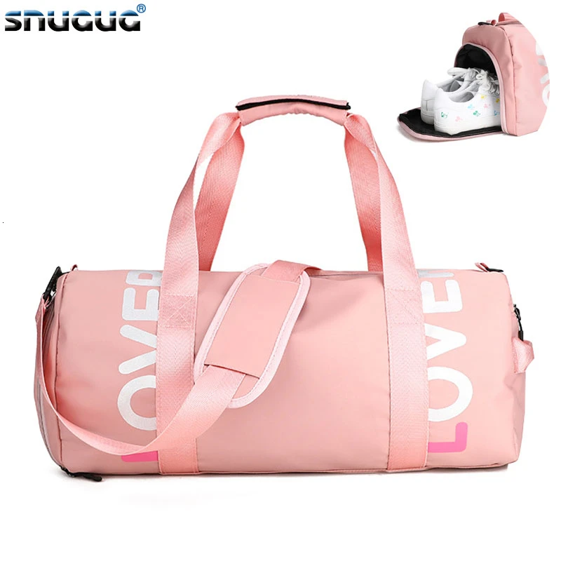 SNUGUG нейлоновая розовая спортивная сумка для мужчин и женщин новая мужская