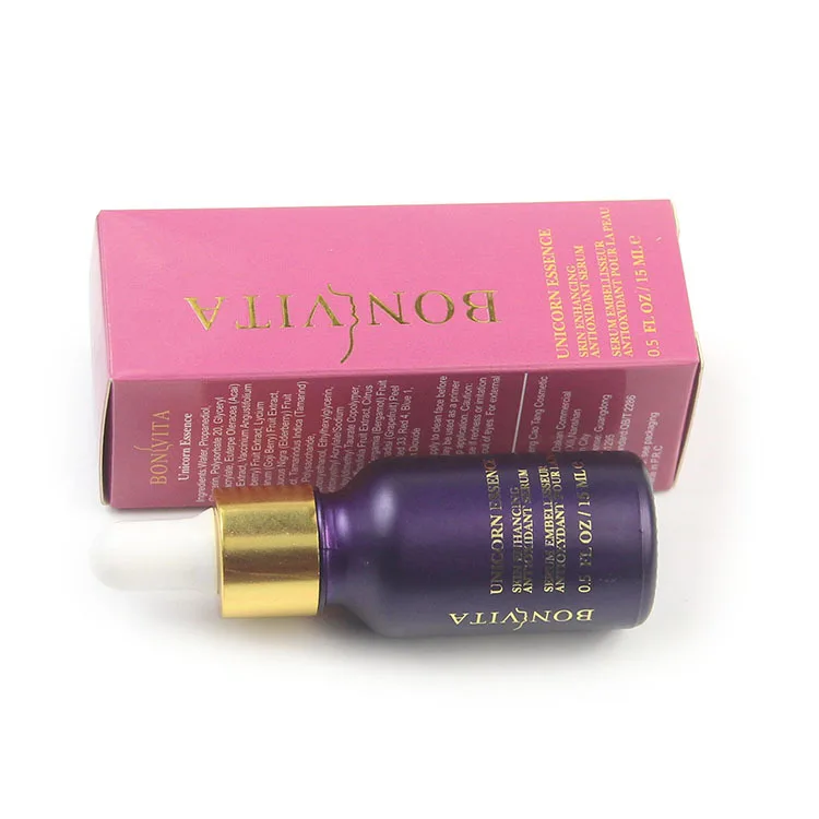 Эссенция для ухода за кожей пурпурного цвета с единорогом и слезами перед