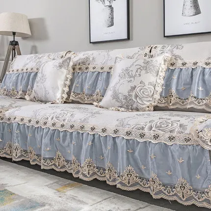 Летняя шелковая Нескользящая подушка для дивана в европейском стиле