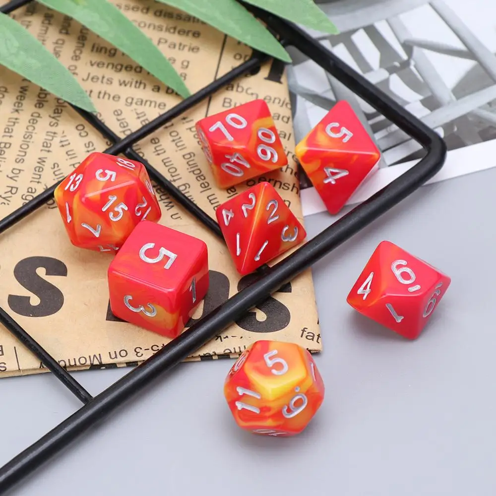 Игровой набор 7 игральных костей D4 D6 D8 D10 D12 D20 | Спорт и развлечения