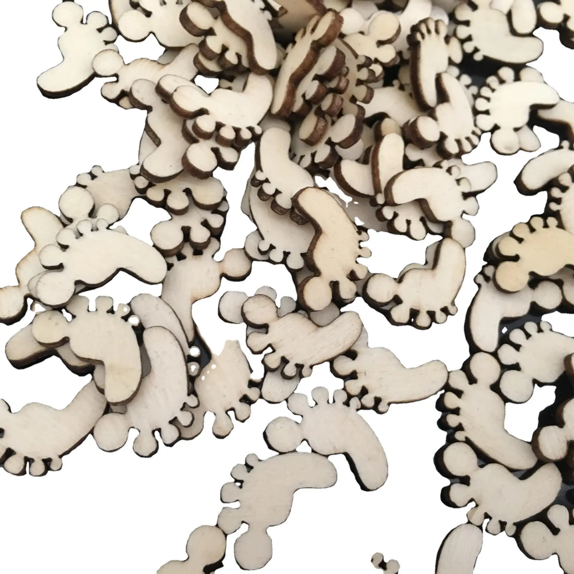 

100 шт., деревянные вырезы в форме стопы