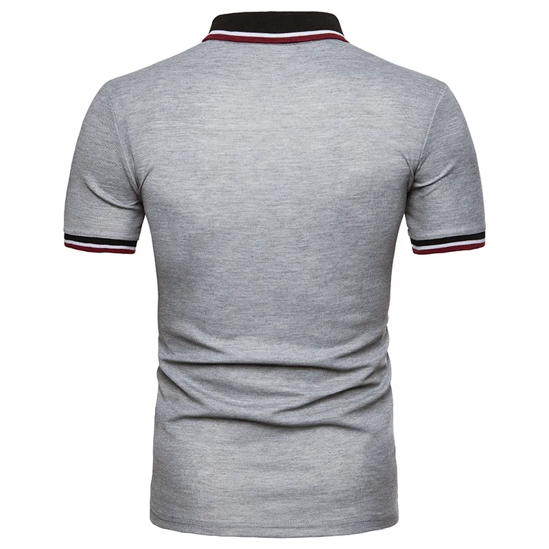 

New Men's Button Color Short-Sleeved T-shirt Polo Q17