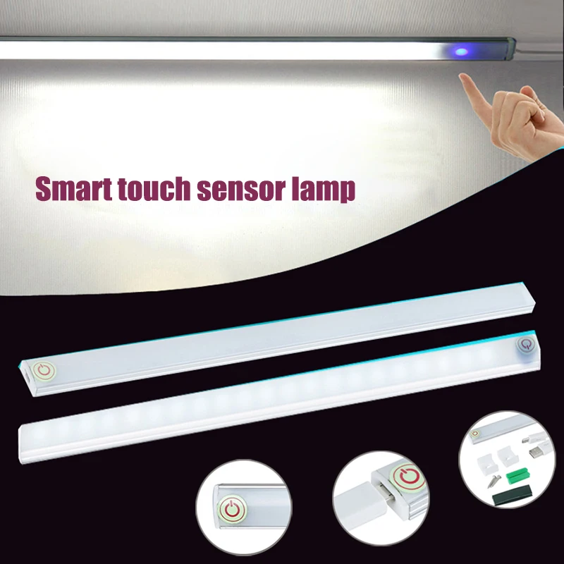 

Dimmable 30CM USB LED Cabinet Light Touch Sensor Strip Light Closet Kitchen Night Light Bookcase Desk Bedroom Small Night Light