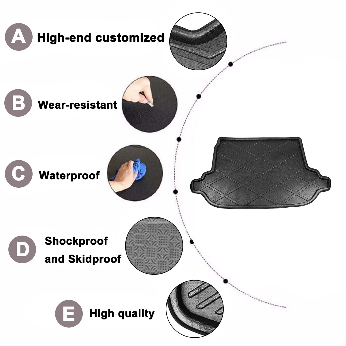 Автомобильный коврик для багажника защита от грязи Subaru Forester 2013 2014 2015 2016 2017 2018 |