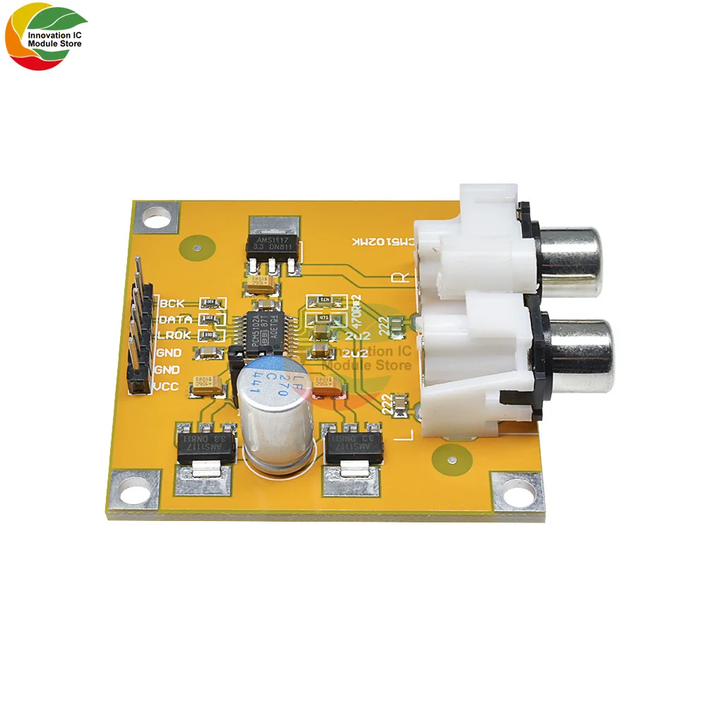 ЦАП-декодер Ziqqucu PCM5102/PCM5102A сборная плата плеера I2S модуль воспроизведения голоса