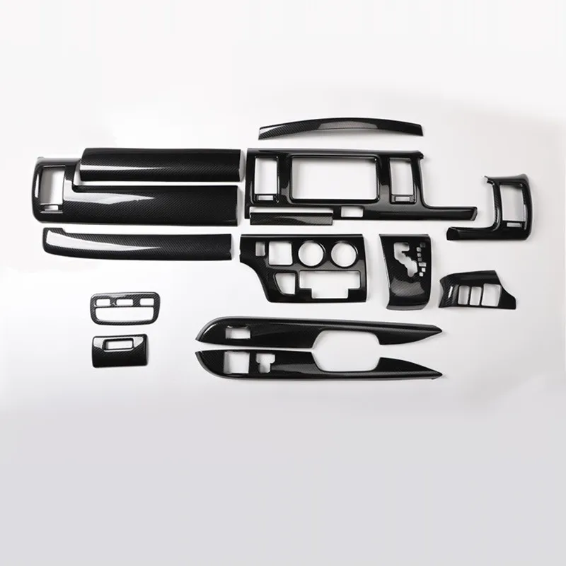 

Carbon Fiber Printed Car Interior Styling Center Console Gear Panel Outlet Sticker Cover Trim for Toyota HIACE 200 2005-2014 RHD