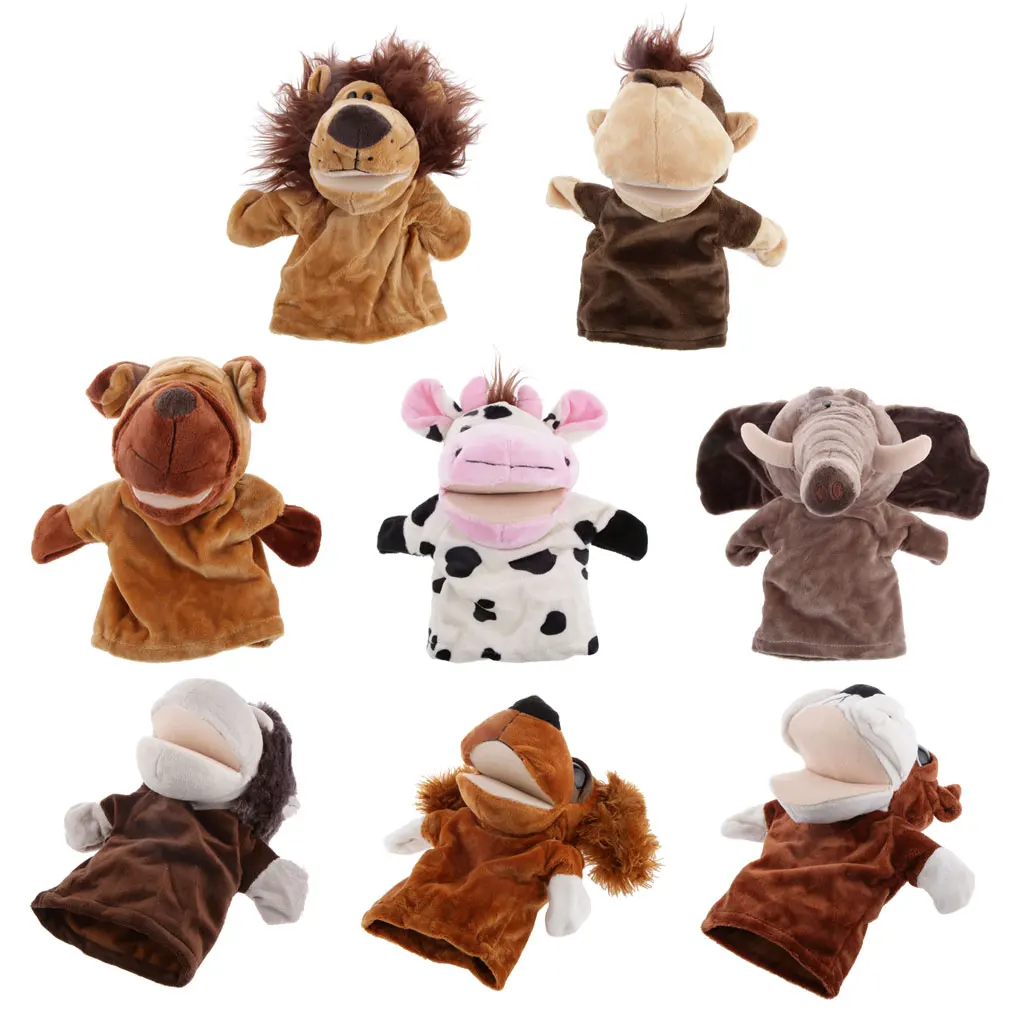 

Zoo Animals Head Action Figure Pretend Play Hand Figer Puppet Story Telling Toys