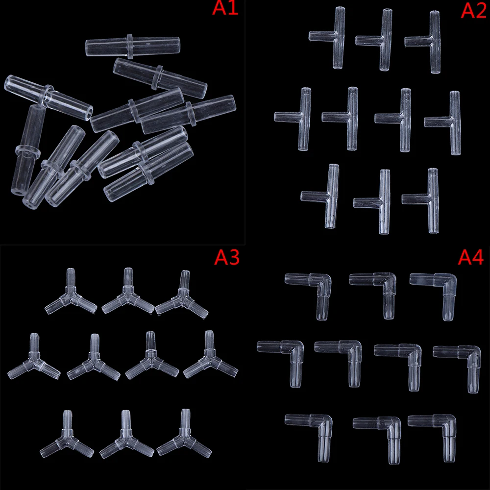 

10pcs/lot I L T Y Type Hose Equal Tee Transparent Acrylic Hose Water Pipe Connectors Aquarium Pipe