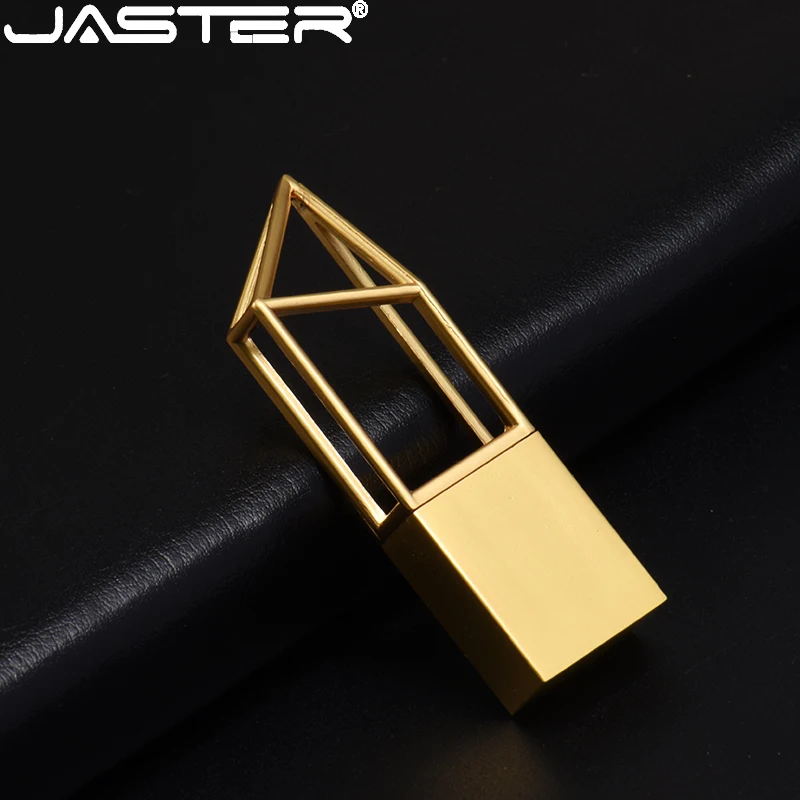 Портативный металлический серебристый USB флеш-накопитель JASTER 4 ГБ 8 16 32 64 золотой