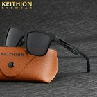 Мужские и женские классические поляризационные солнцезащитные очки KEITHION, Прямоугольная оправа для вождения, UV400