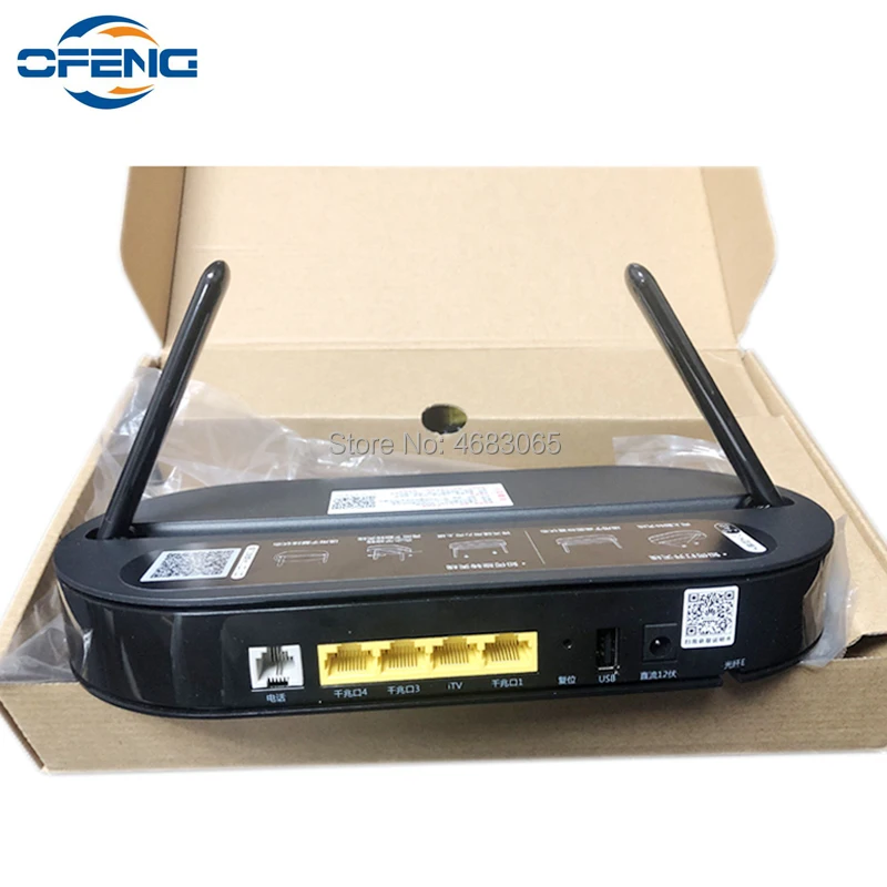 Оптоволоконный модем Huawei HS8145V EPON 4GE + 1POTS 1USB 2 4G/5G WIFI двухдиапазонный ont