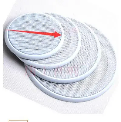 

White Universal 4"/5"/6.5"/8" Subwoofer Speaker Metal Waffle Cover Guard Grill