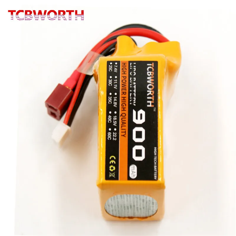 

TCBWORTH 6S RC LiPo Battery 6S 22.2V 900mAh 35C Burst 70C For RC Helicopter Airplane Car Boat Quadrotor Drone