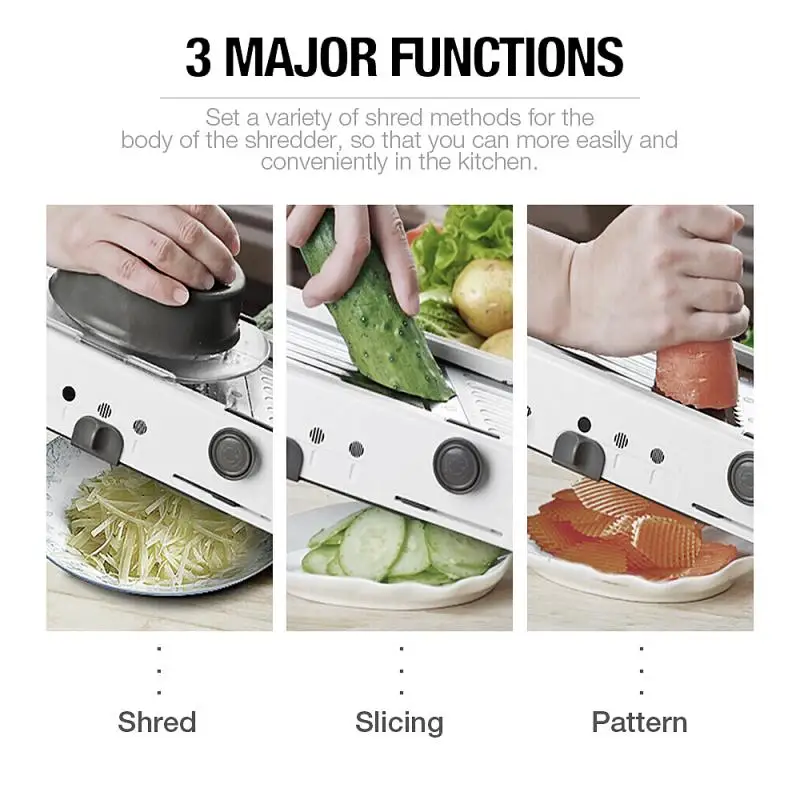 Slicer Kitchen Accessories Manual Grater Professional Vegetable Cutter Adjustable Titanium Alloy Blade HWC | Дом и сад