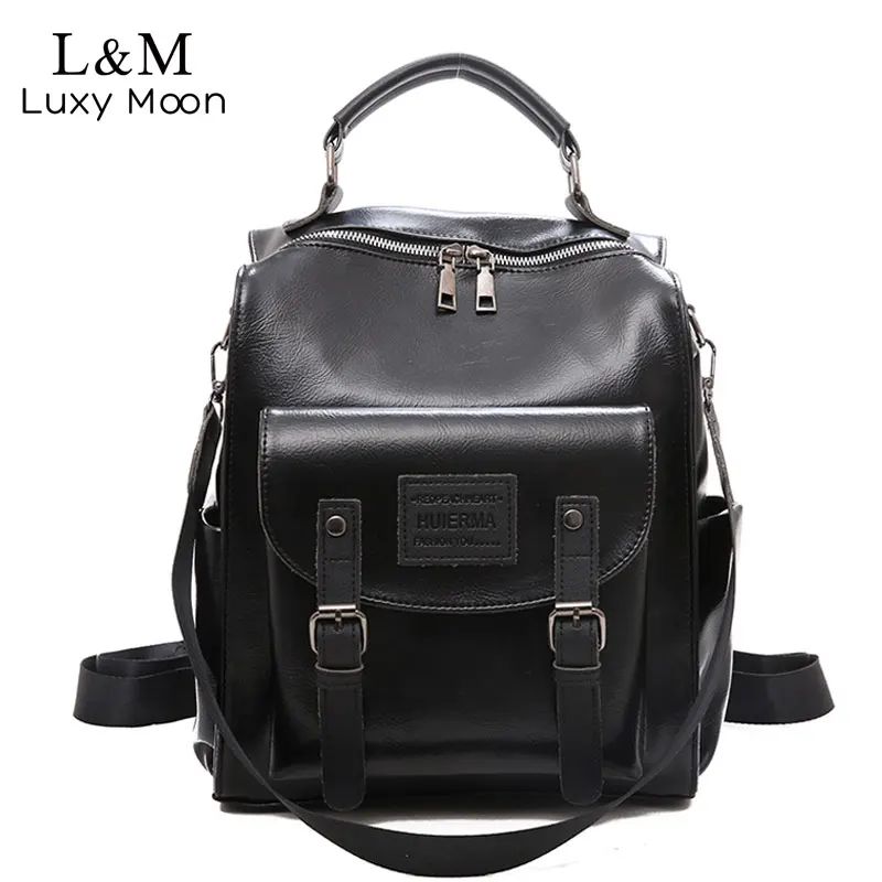 Кожаные рюкзаки для женщин в винтажном стиле женская сумка на плечо дорожный