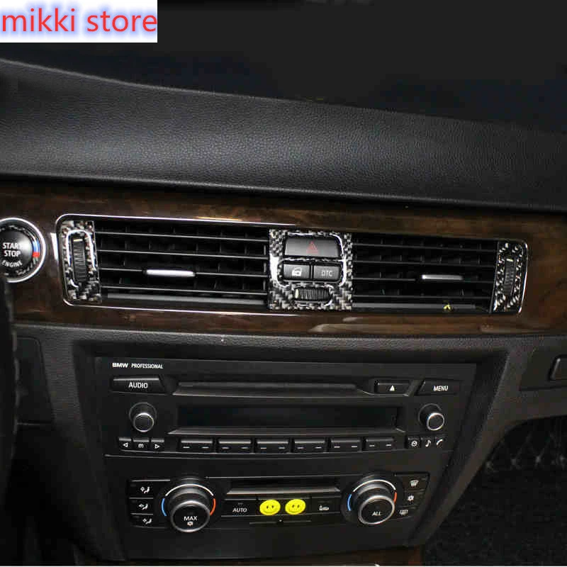 

Carbon Fiber air conditioning vent frame cover trim interior air outlet panel decorative Stickers for BMW E90 E92 F30 3 Series