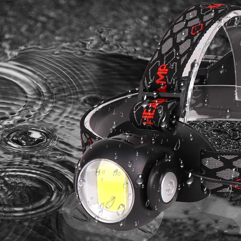 Дропшиппинг T6 + COB Головной фонарь светодиодный вращающийся налобный