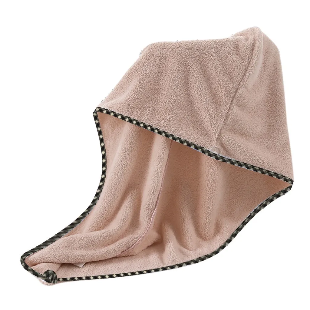 Khaki Шапочка для ванной 2019TOP шапочка для душа из микрофибры для волос быстро сохнет шапка для волос обернутая полотенце шапочка для купания G90903 - Цвет: Khaki