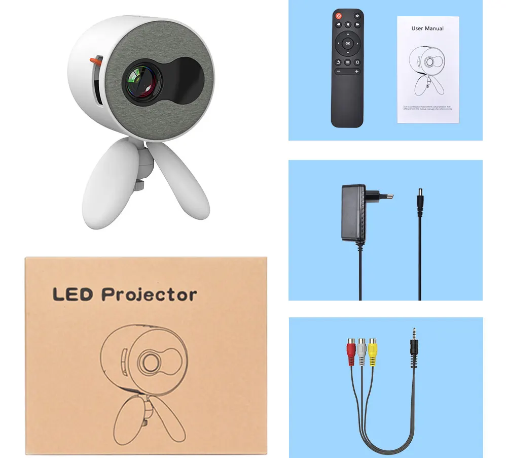 Salange мини-проектор YG220, 480*272 пикселей поддерживает 1080P HDMI USB 3,5 мм аудио мини-проектор домашний медиаплеер детский подарок