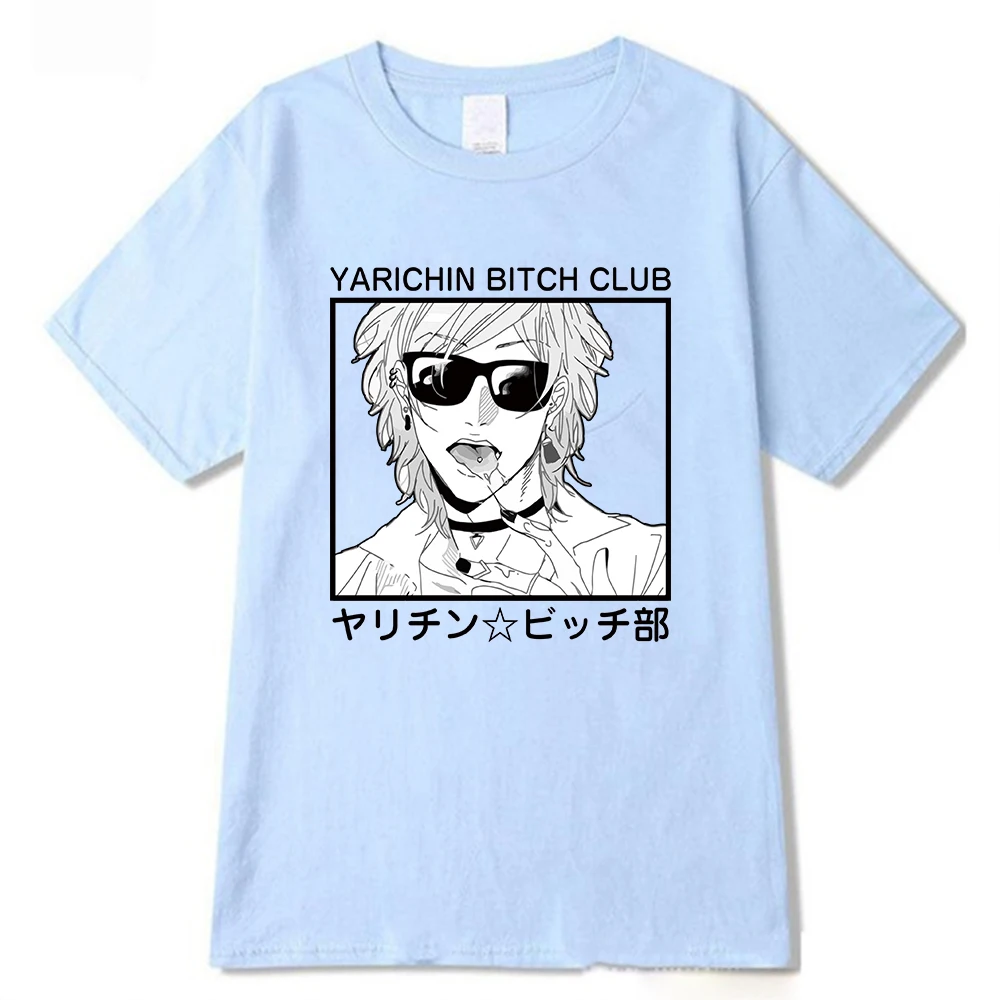 

2021 Yarichin Club Funny Japanese Anime Women Men T-shirt Oversized T Shirt